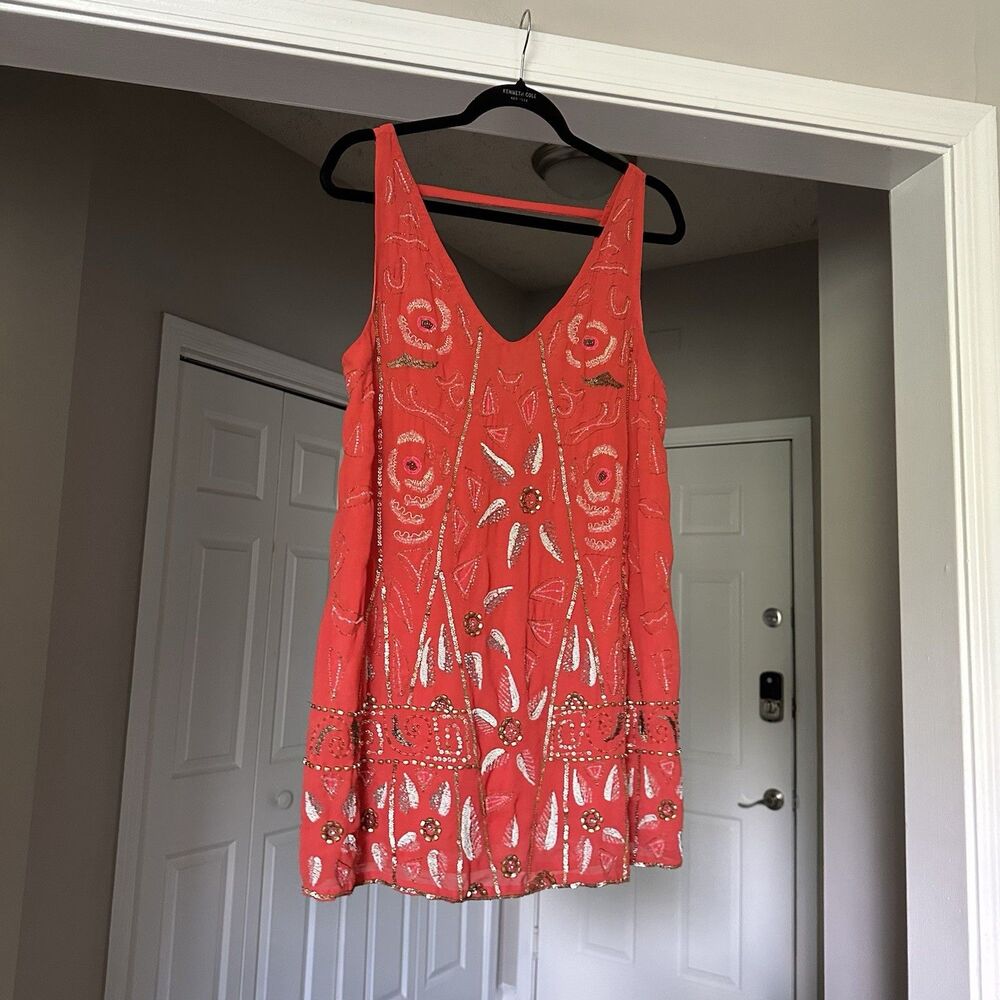 Free People Secret Garden Embellished Large Sequin Dress Size Small EXCELLENT! - Picture 3 of 13